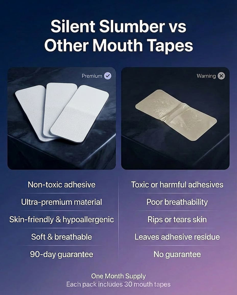 Collagen Mouth Tape for Snoring | Silent Slumber™ Anti-Snore Sleep Tape