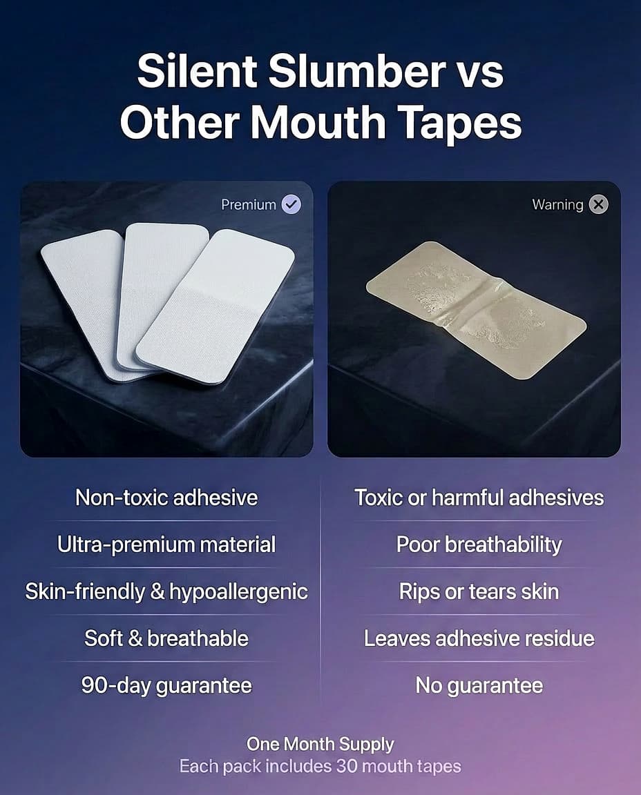 Collagen Mouth Tape for Snoring | Silent Slumber™ Anti-Snore Sleep Tape