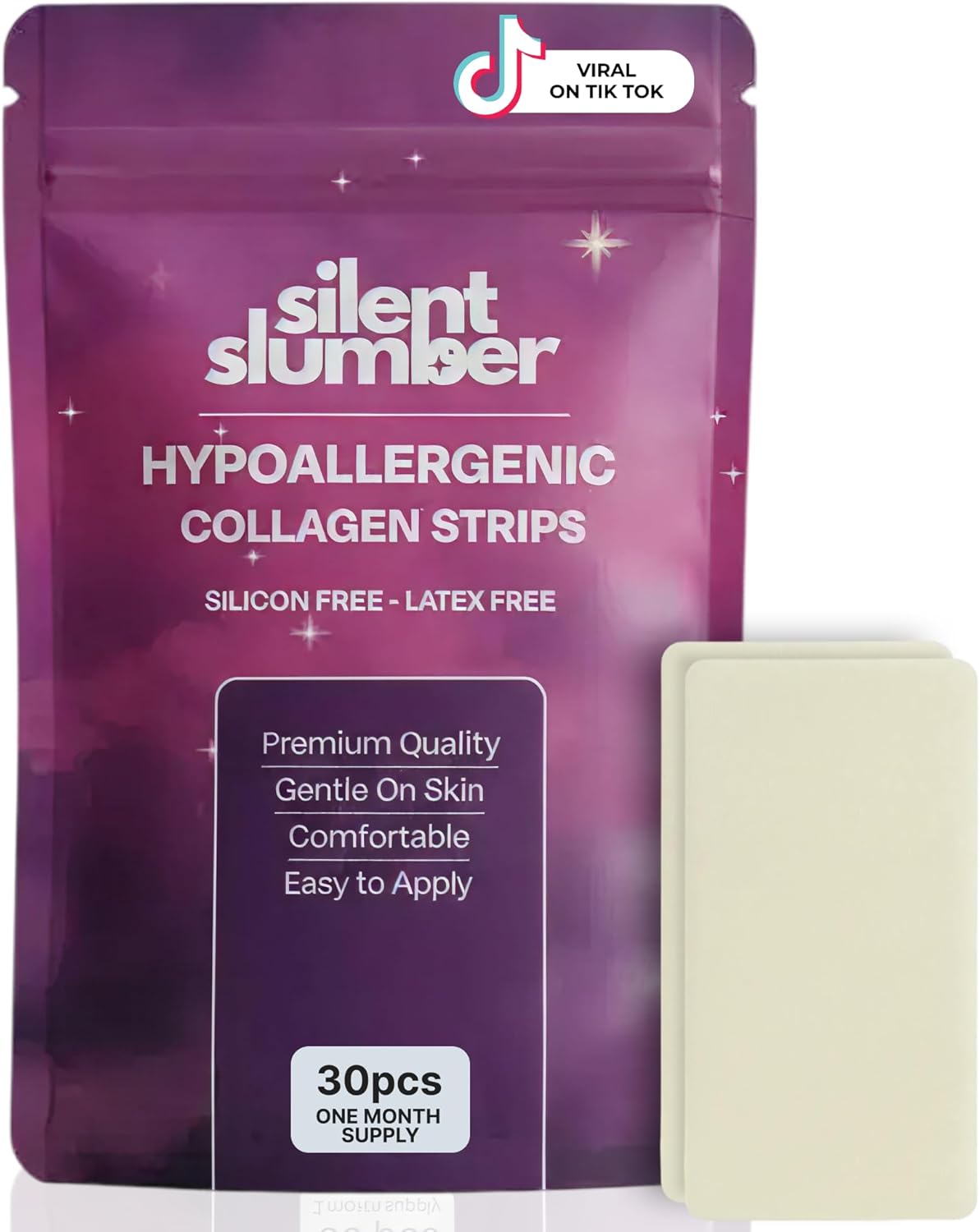 Collagen Mouth Tape for Snoring | Silent Slumber Anti-Snore Sleep Tape